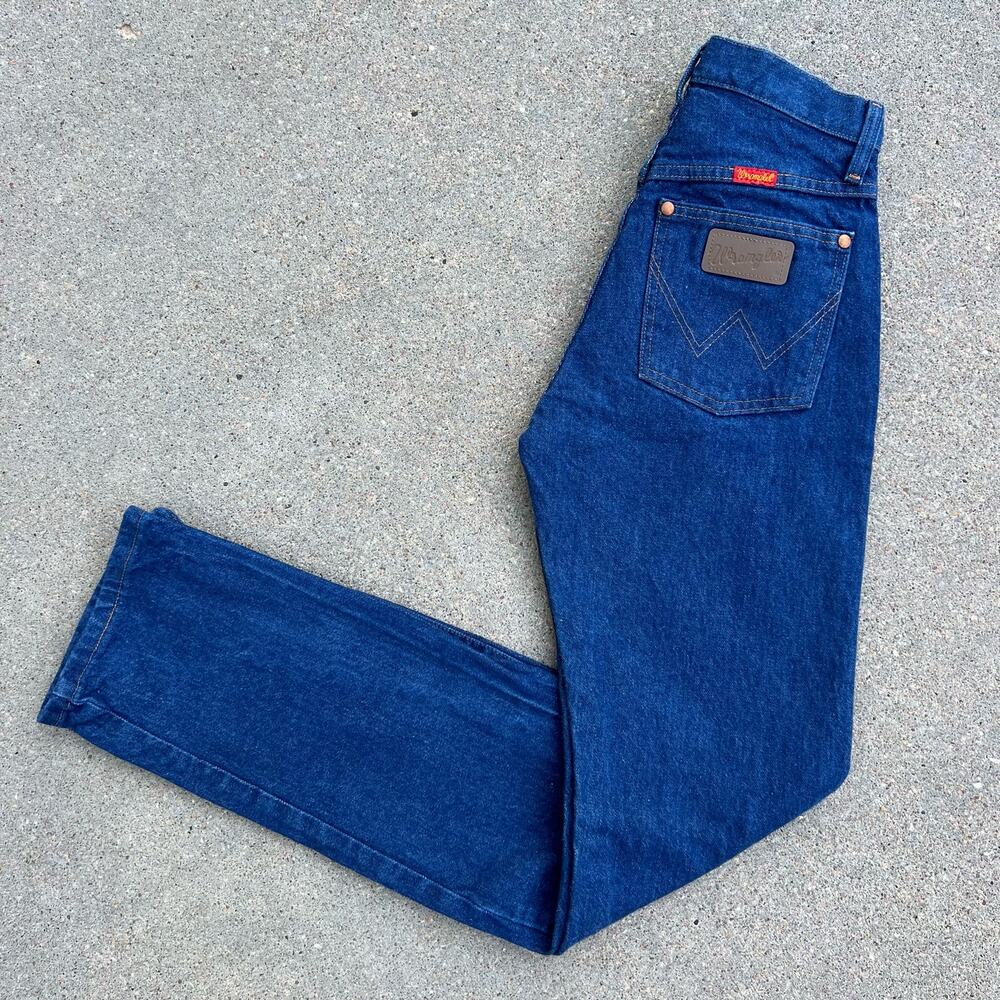 Vintage Y2K Wrangler Cowgirl Cut Original Fit Blue Wedgie Jeans 14MWZ 3x34